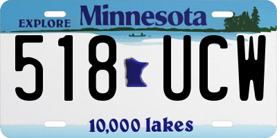 MN license plate 518UCW