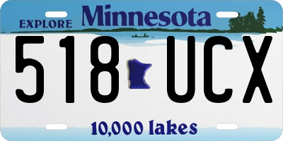 MN license plate 518UCX