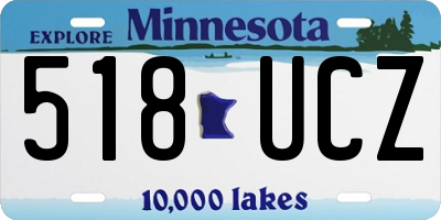 MN license plate 518UCZ