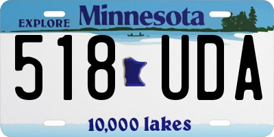 MN license plate 518UDA