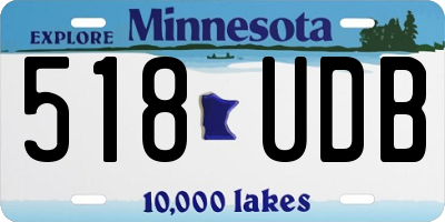 MN license plate 518UDB