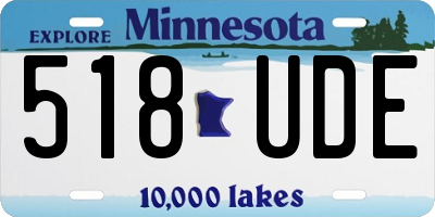 MN license plate 518UDE