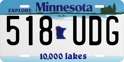 MN license plate 518UDG