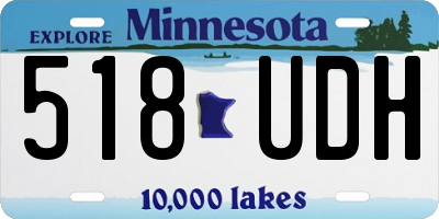 MN license plate 518UDH