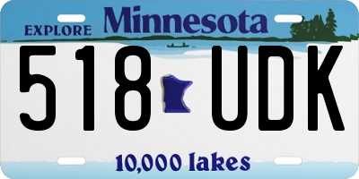MN license plate 518UDK