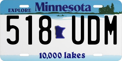 MN license plate 518UDM