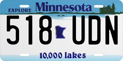 MN license plate 518UDN