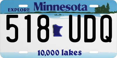 MN license plate 518UDQ