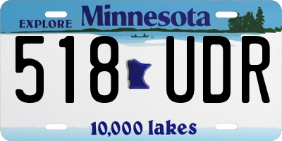 MN license plate 518UDR