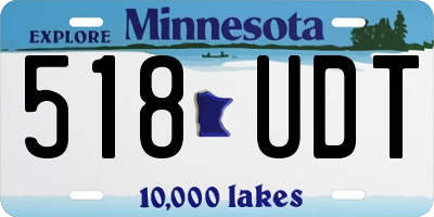 MN license plate 518UDT