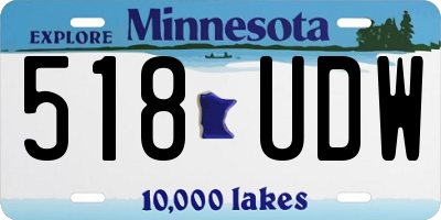 MN license plate 518UDW