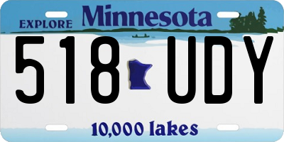 MN license plate 518UDY