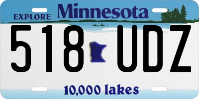 MN license plate 518UDZ