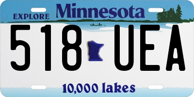 MN license plate 518UEA
