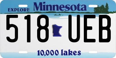MN license plate 518UEB