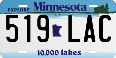 MN license plate 519LAC