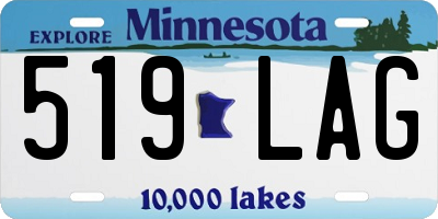 MN license plate 519LAG