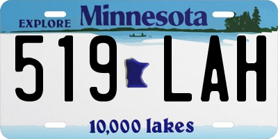 MN license plate 519LAH