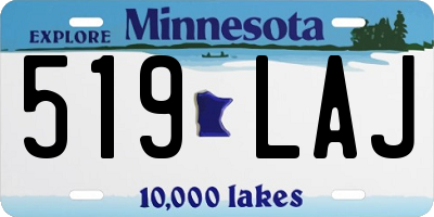 MN license plate 519LAJ