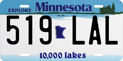 MN license plate 519LAL