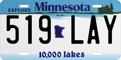 MN license plate 519LAY
