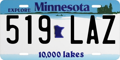 MN license plate 519LAZ