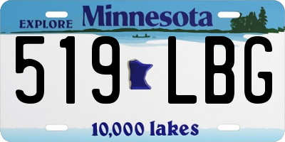 MN license plate 519LBG