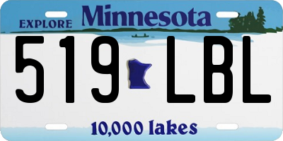 MN license plate 519LBL