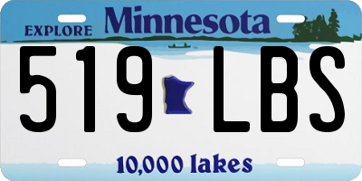 MN license plate 519LBS