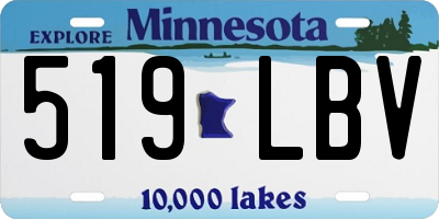 MN license plate 519LBV