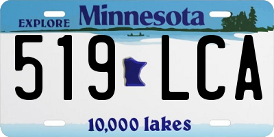 MN license plate 519LCA