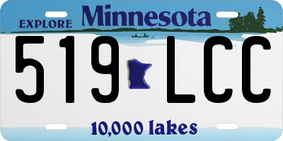 MN license plate 519LCC