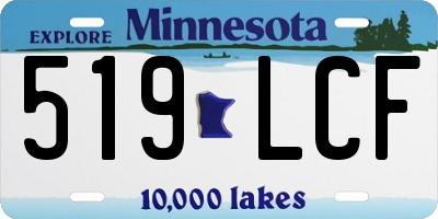 MN license plate 519LCF