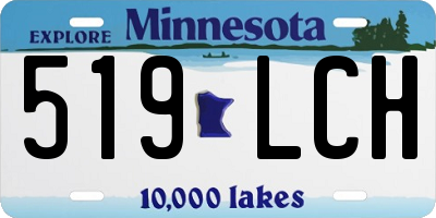 MN license plate 519LCH