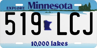 MN license plate 519LCJ