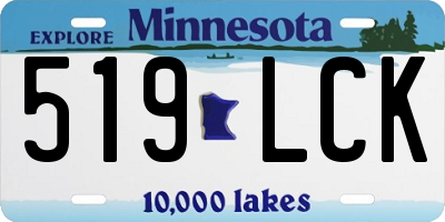 MN license plate 519LCK
