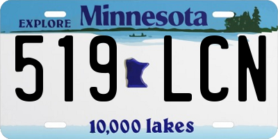 MN license plate 519LCN