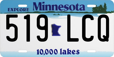 MN license plate 519LCQ