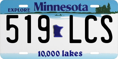 MN license plate 519LCS
