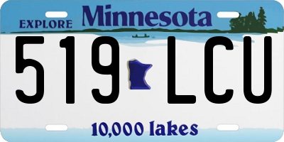 MN license plate 519LCU