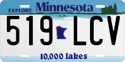 MN license plate 519LCV