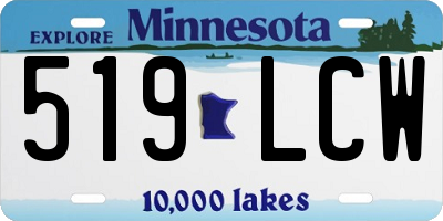 MN license plate 519LCW