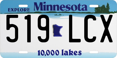 MN license plate 519LCX