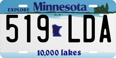 MN license plate 519LDA