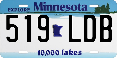 MN license plate 519LDB