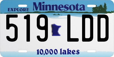 MN license plate 519LDD