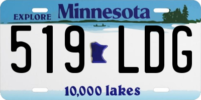 MN license plate 519LDG
