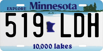 MN license plate 519LDH