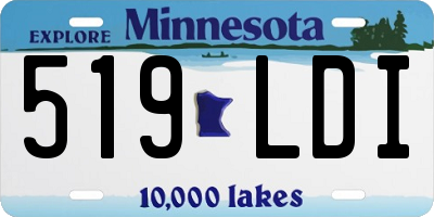 MN license plate 519LDI