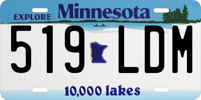 MN license plate 519LDM